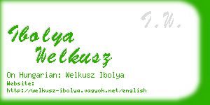 ibolya welkusz business card